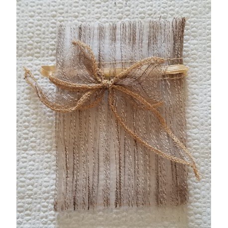 Pochons Chloé en Organdi Rayé avec Noeud