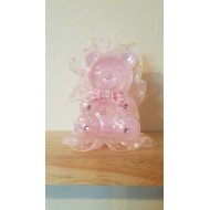 Contenant Ourson avec Tulle à Pois