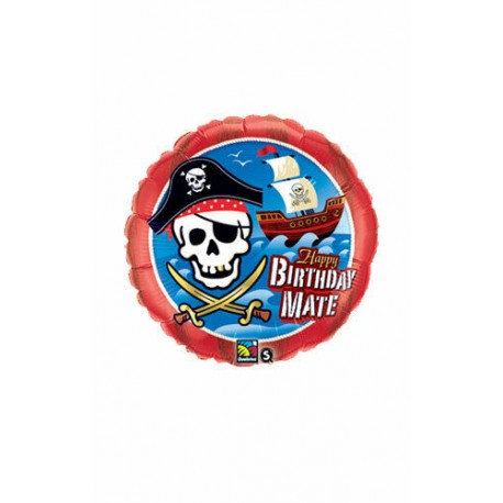 Ballon Aluminium Happy Birthday Bateau Pirate