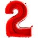 Ballon Chiffre Aluminium Rouge de 1 à 9