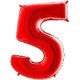 Ballon Chiffre Aluminium Rouge de 1 à 9