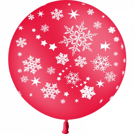 Ballon Latex Flocons de Neige