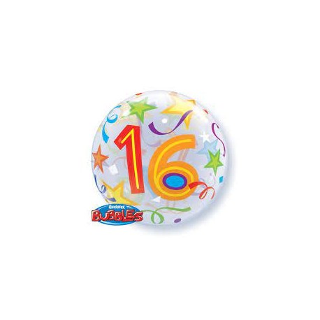 Ballon Bubbles Chiffre 16