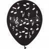 8 Ballons Musique Noir