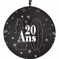 Ballon Chiffre 20 ans D.90cm Noir