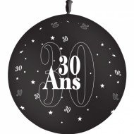 Ballon Chiffre 30 ans D.90cm Noir ou Orange