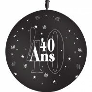 Ballon Chiffre 40 ans D.90cm Noir