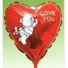 Ballon Métallisé Coeur I Love You