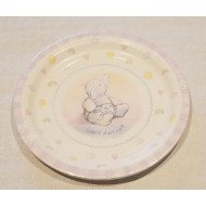 8 Assiettes Plates Carton Bébé Eléphant