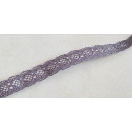 Ruban Tissu Dentelle Adhésive Grise