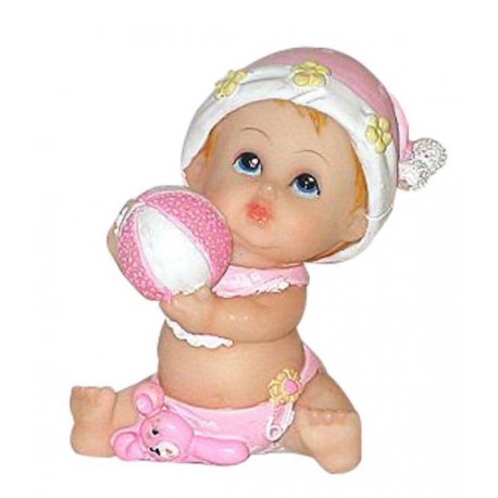 Figurine Bébé Fille avec Ballon