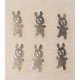 Lapin Autocollant x6
