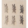 Lapin Autocollant x6