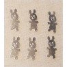 Lapin Autocollant x6