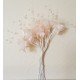 Fleurs en Tissu avec Perle Rose