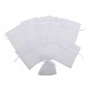 10 Pochons Organza Blanc