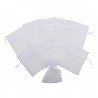 10 Pochons Organza Blanc