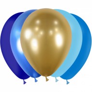 20 Ballons Latex Camaïeu Bleu