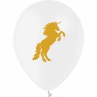 10 Ballons Licorne blanc