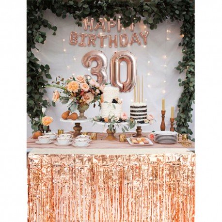 Jupon de Table Métallisé Rose Gold