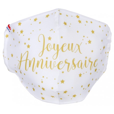 Masque Lavable Imprimé Anniversaire
