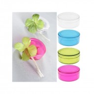 Boites Dragées Ronde Transparente en Plastique x6