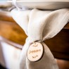 4 Rondins Communion Bois + Lien Ficelle