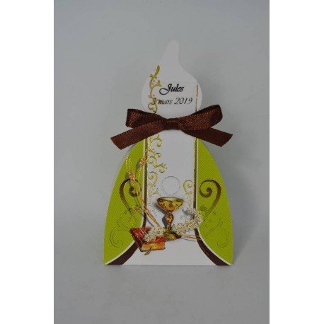 Boite Dragées Communion Bougie x9