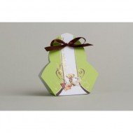 Boites Dragées Communion Vert Anis x10