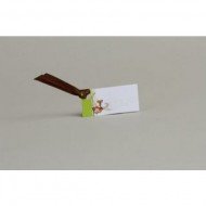 Etiquettes Communion Blanc/Vert Anis x12