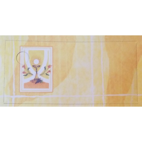 Etiquettes Communion Calice Jaune x12