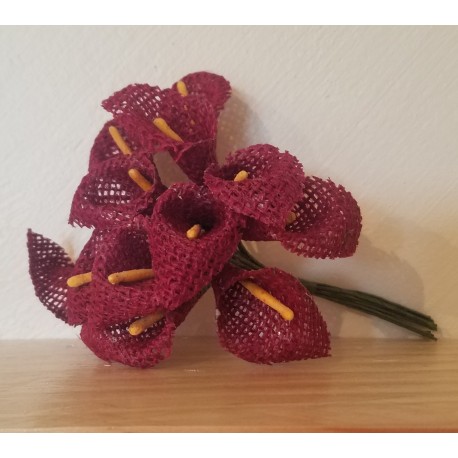 Arums sur Tige Bordeaux x12