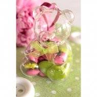 Oursons Transparent en Plastique x5