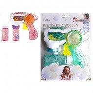 Pistolet à Bulles Lumineux à Friction avec Liquide 2x60ml