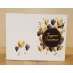 Invitation + Carte Blanche + Enveloppe Anniversaire Or et Noir