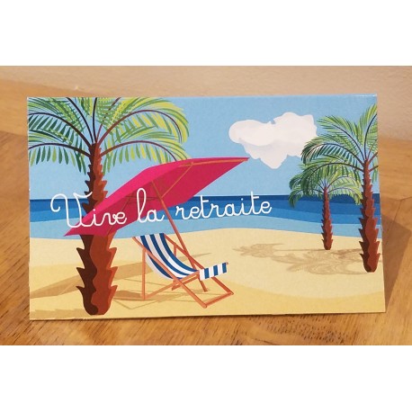 Invitation + Carte Blanche + Enveloppe Vive la Retraite