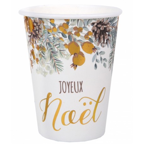 Gobelet Guirlande Noël Or ou Rouge