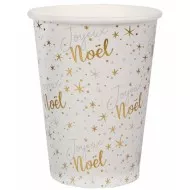 Gobelet Joyeux Noël Etoile Blanc ou Rouge