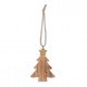 Joli Sapin en Bois Etoile Pailletté Or