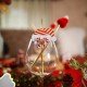 8 Marques Verres Bonnet de Noël Rouge Blanc Or