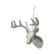 Tête de Cerf Argent Paillette