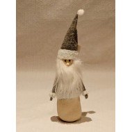 Père Noël Gris en Tissu