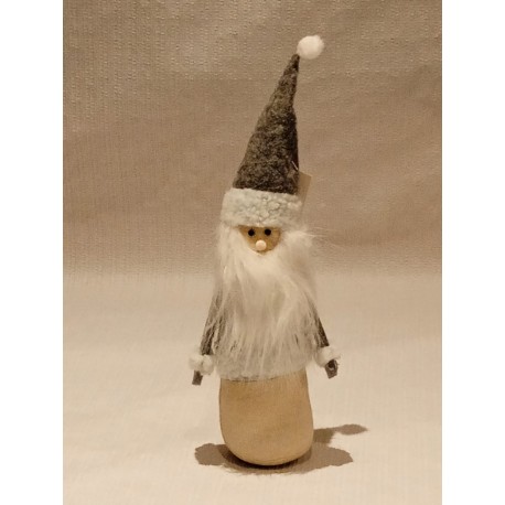 Père Noël Gris en Tissu