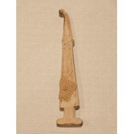 Père Noël en Bois Blanchi