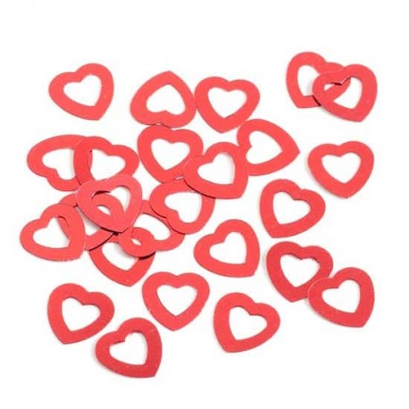 Confetti de Table Coeur Rouge