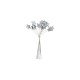 12 Tiges Mini Etoiles Paillettes Argent