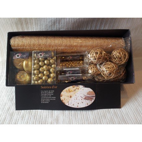 Coffret Décoration de Table Or