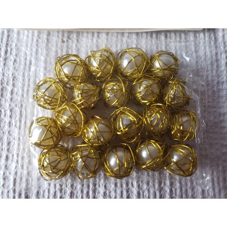 Mini Perles avec Fil Or