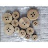 12 Boutons Bois Taille Assortie