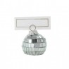 4 Porte Nom Boule à Facettes Argent